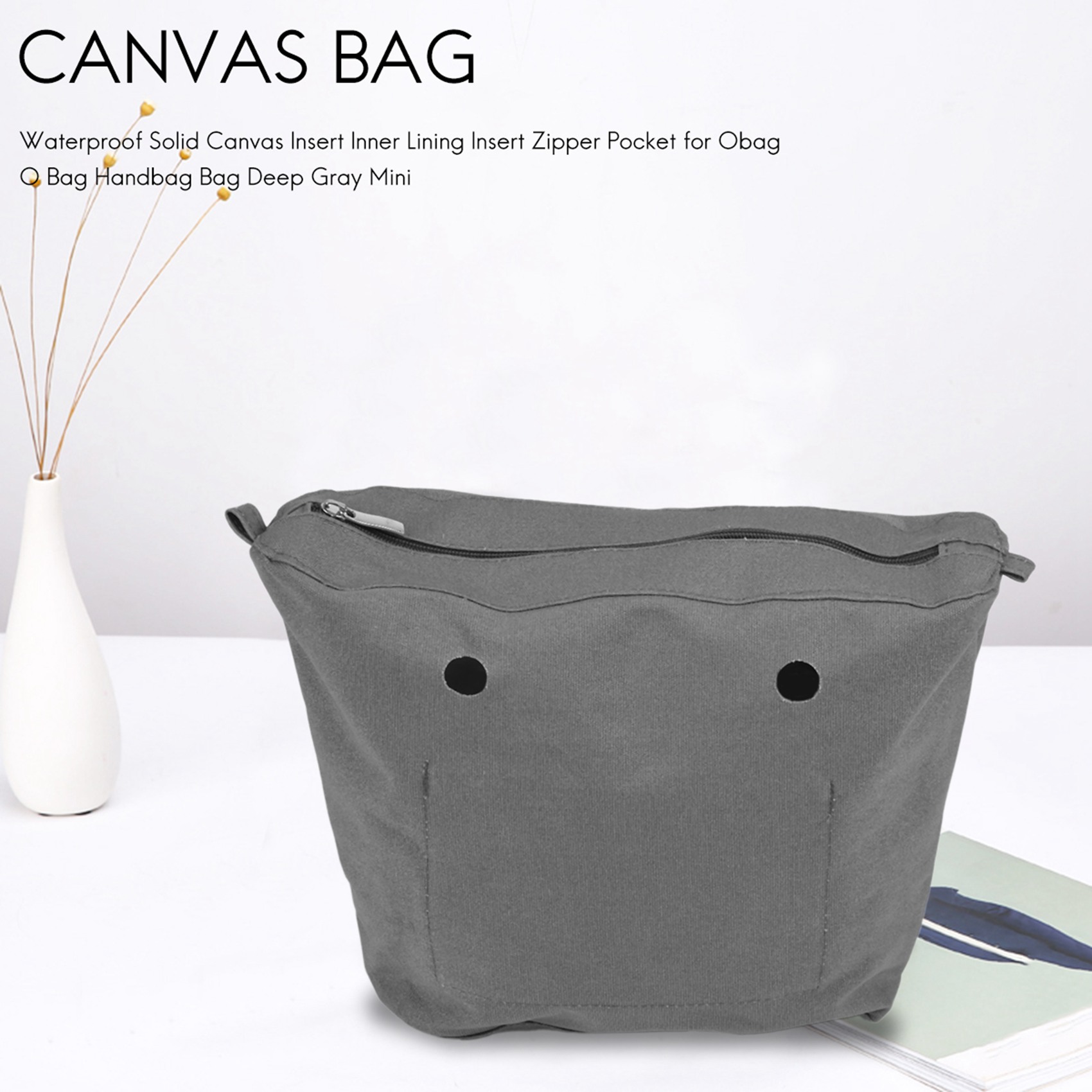 Handbags - ABQR Waterproof Solid Canvas Insert Inner