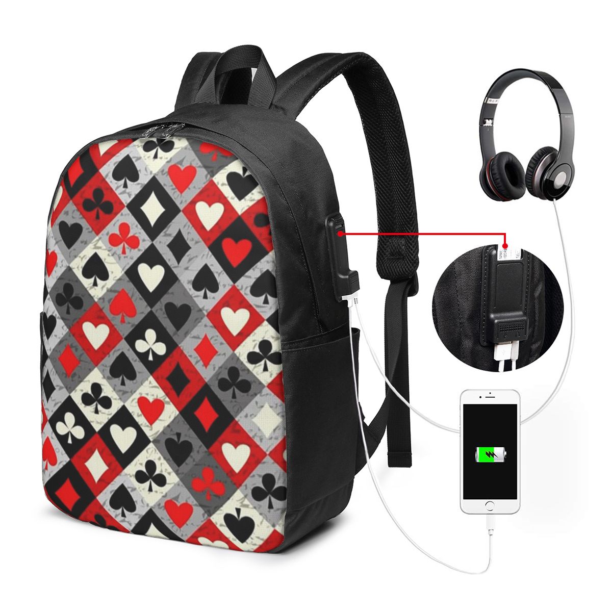 Playing Cards Poker Print Back - Travel Bags recension och pris
