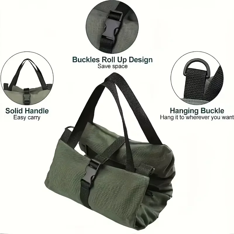 1pc Multi-Purpose Canvas Roll  - Foldable Rolling Luggage Bag recension och pris