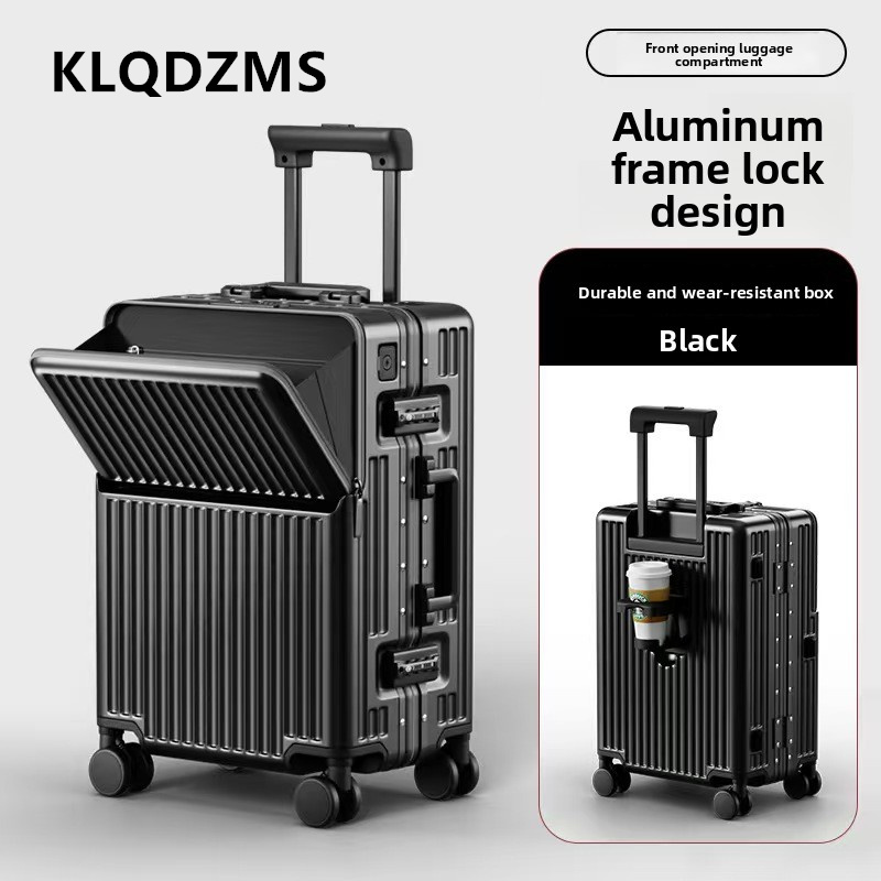 KLQDZMS Multifunctional Suitca - Front Opening Laptop Luggage 24 Inch recension och pris