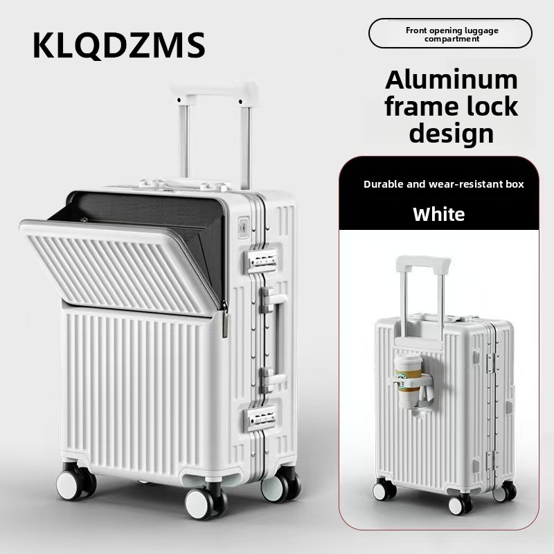 KLQDZMS Multifunctional Suitca - Front Opening Laptop Luggage 24 Inch recension och pris