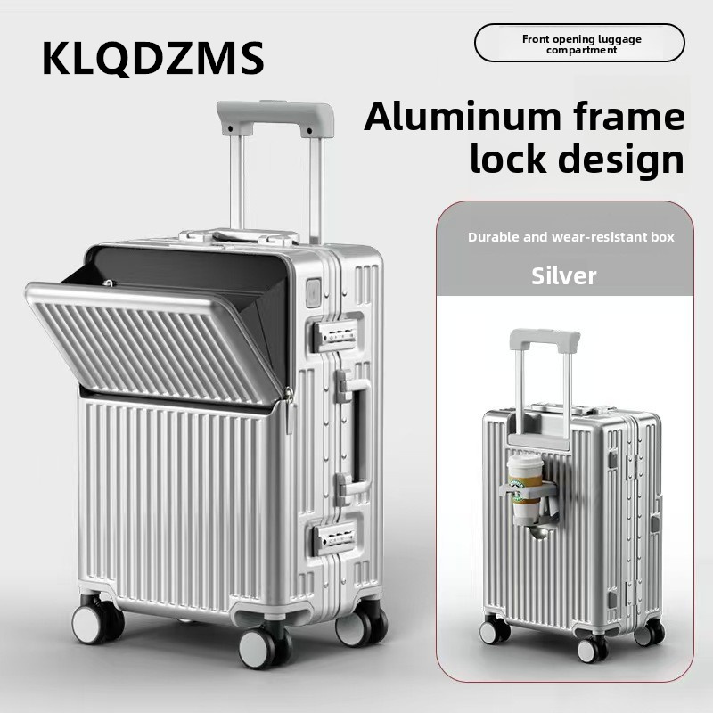 KLQDZMS Multifunctional Suitca - Front Opening Laptop Luggage 24 Inch recension och pris